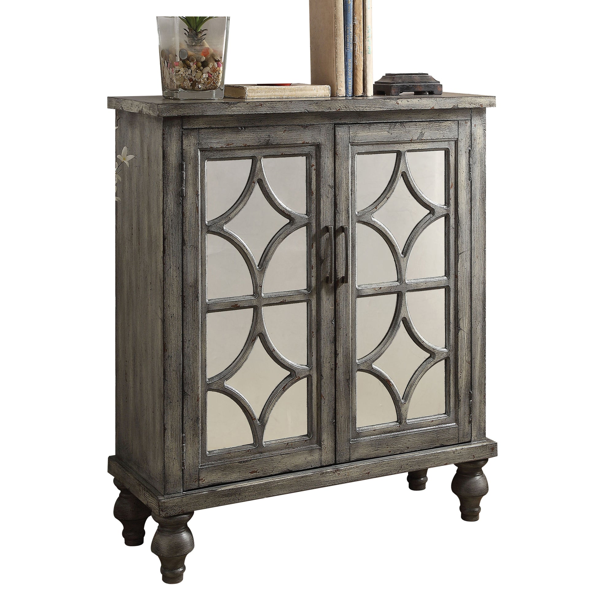 Weathered Grey 2 Door Console Table - Grey