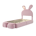 Twin Size Upholstered Platform Bed With Cartoon