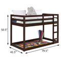 Espresso Twin Loft Bed With Ladder - Espresso