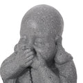 Harrod Outdoor Monk Statue, Stone Gray stone gray-magnesium oxide