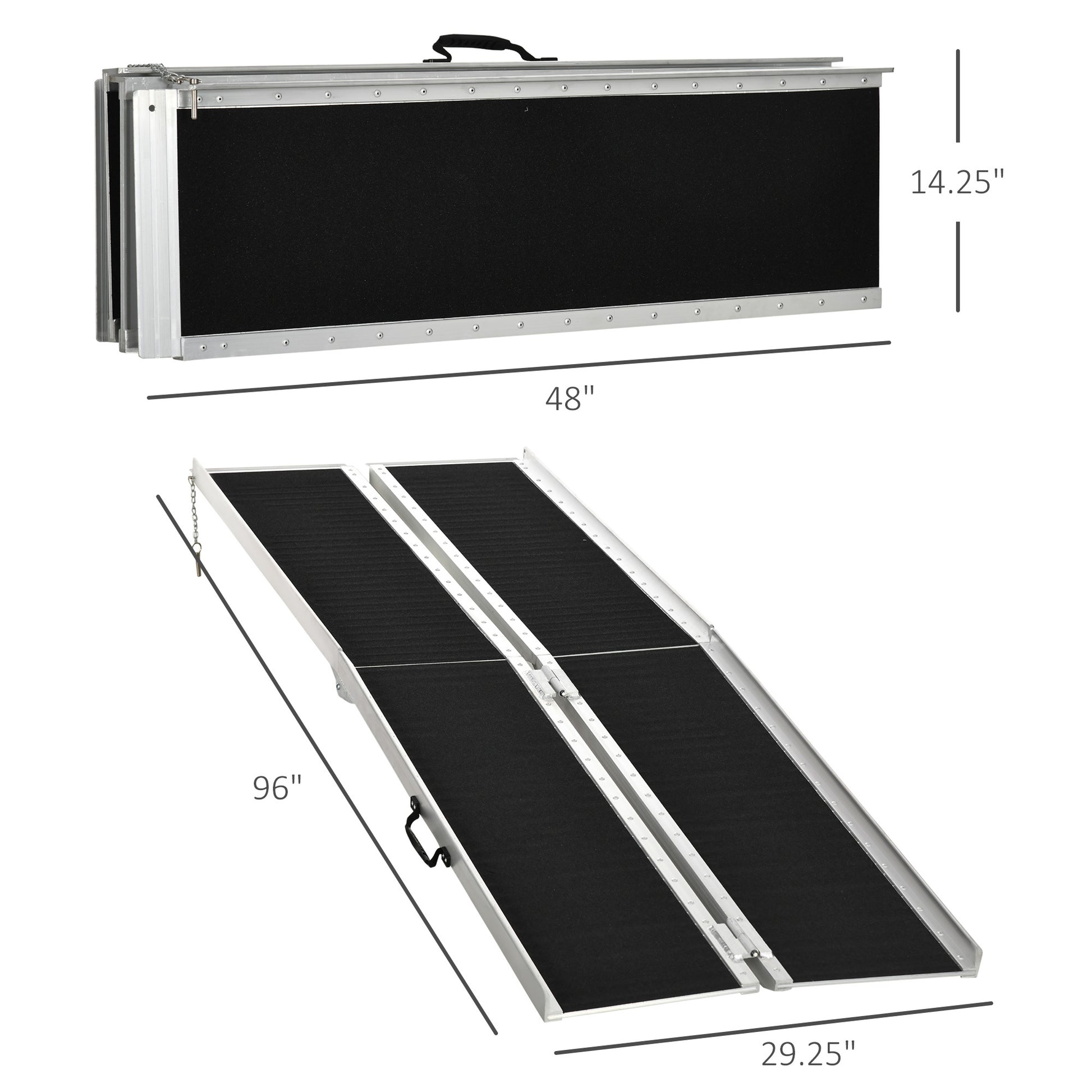 Homcom Portable Wheelchair Ramp for Home,