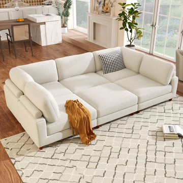 163''Modular Sectional Sofa,With Ottoman L -