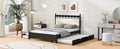 Queen Size Wooden Storage Platform Bed, With 2