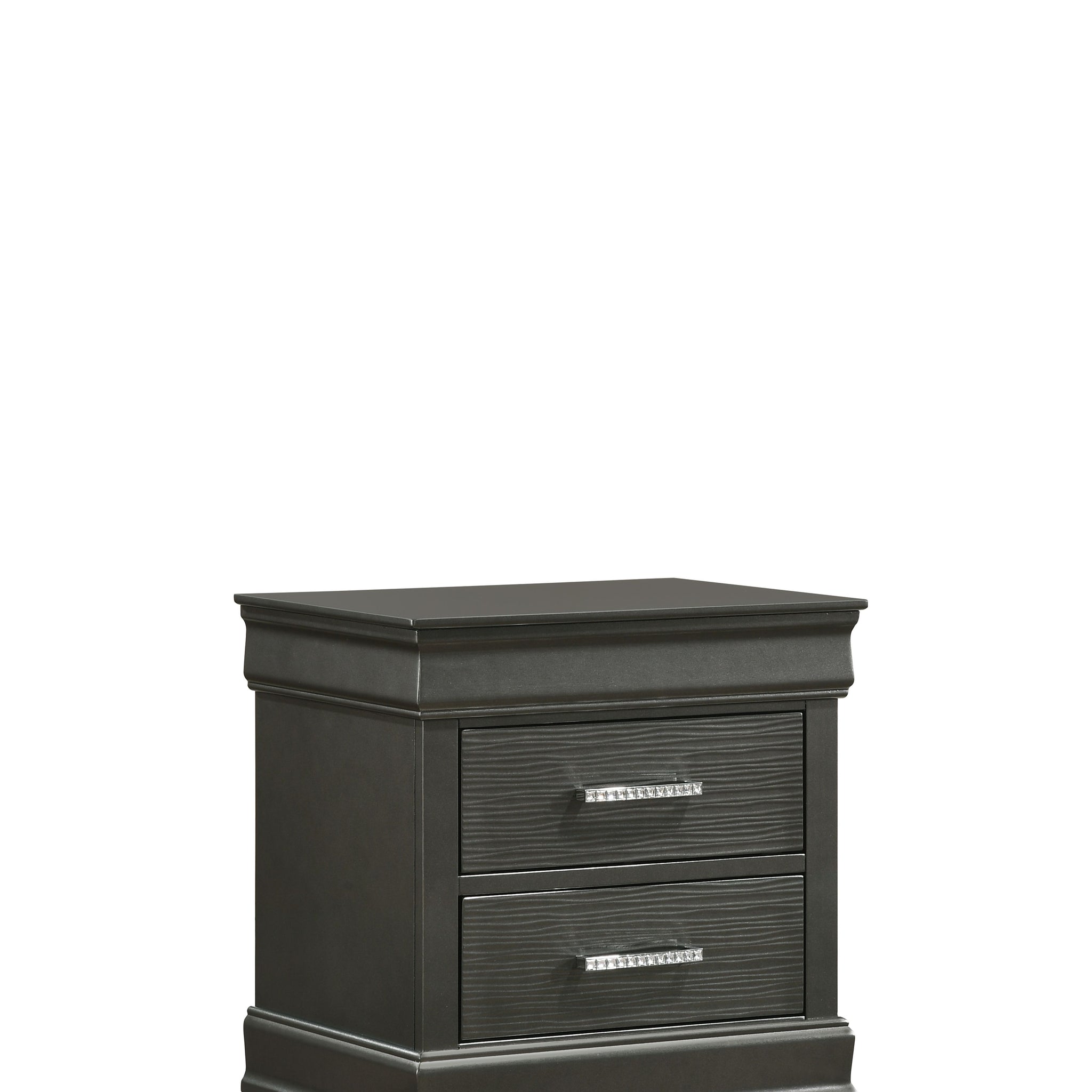 Brooklyn Modern Style Nightstand made with Wood in gray-2