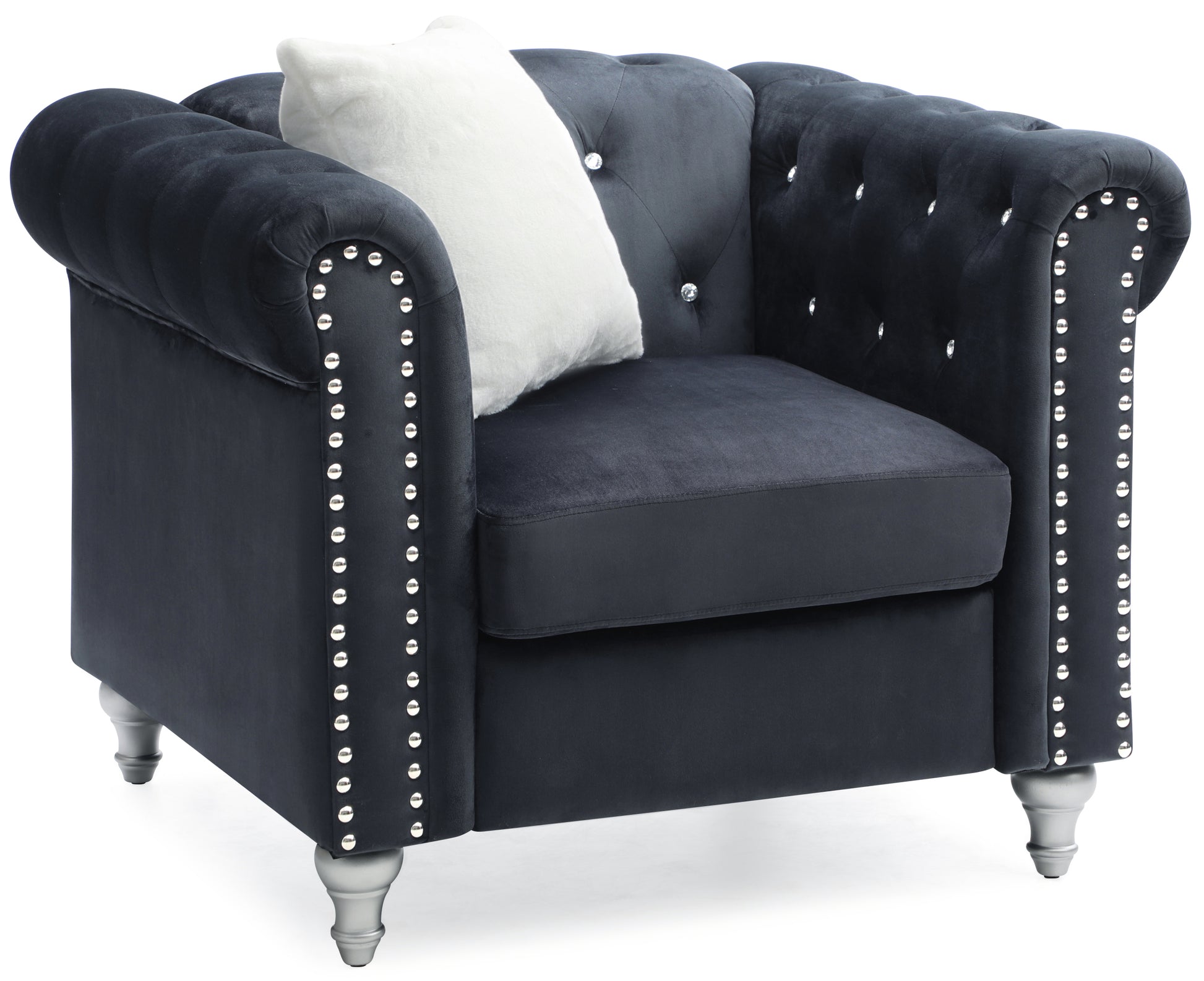 Raisa G863A C Chairblack - Black Foam Velvet