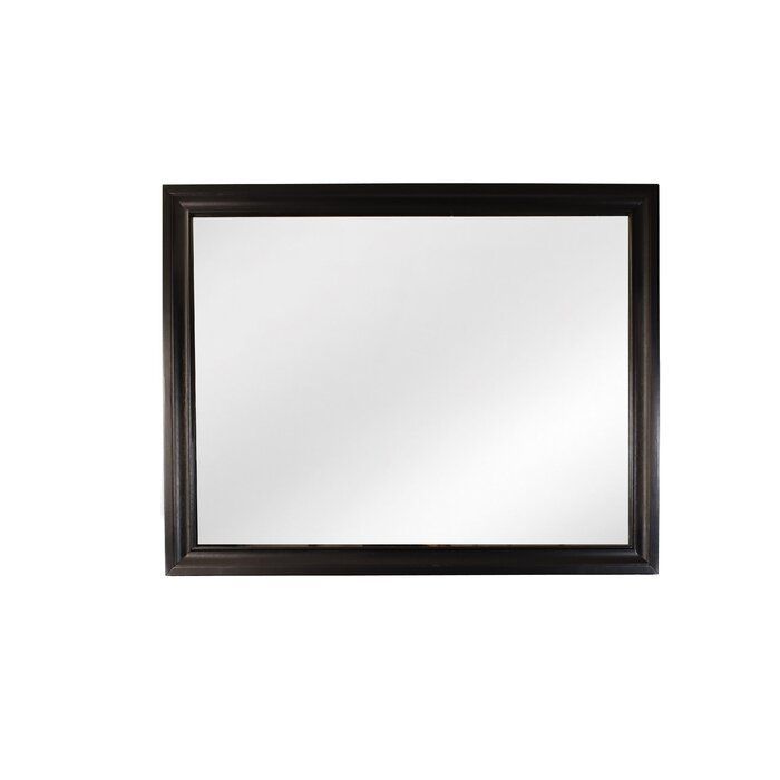 Traditional Matrix Mirror in Black made with Wood