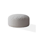 Indoor HANDWRITING Light Grey Round Zipper Pouf Cover multicolor-cotton