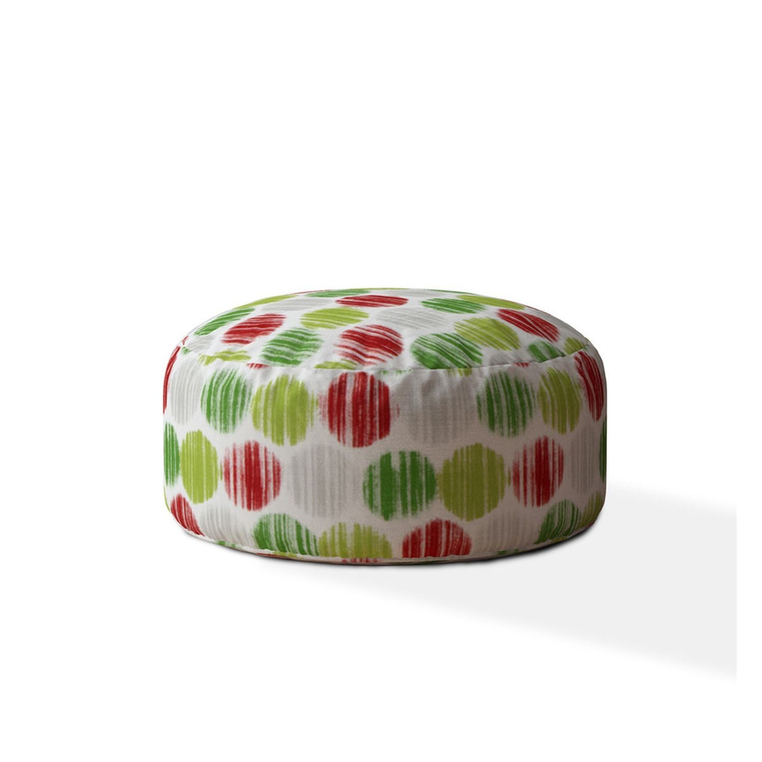 Indoor BERNARD Green Round Zipper Pouf Stuffed Extra multicolor-cotton