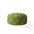 Indoor RIGEL Green Round Zipper Pouf Stuffed Extra multicolor-cotton