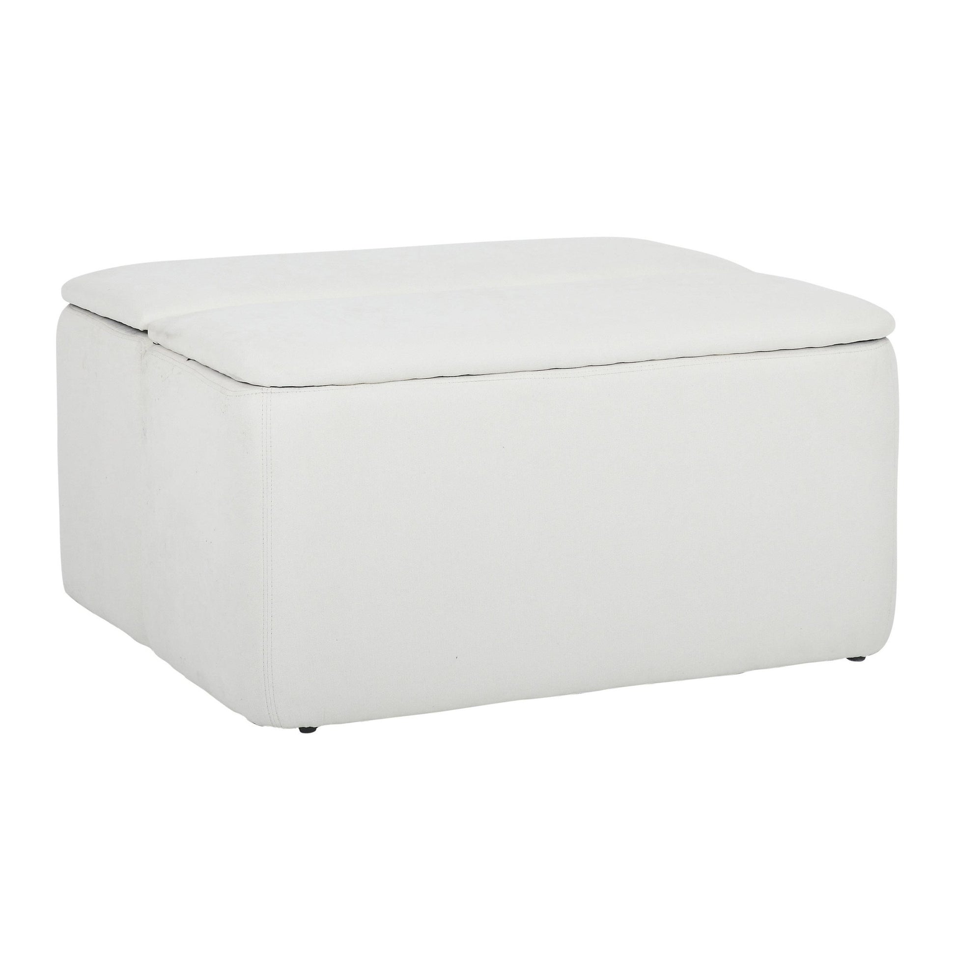 Stout Contemporary Storage Ottoman in Cream