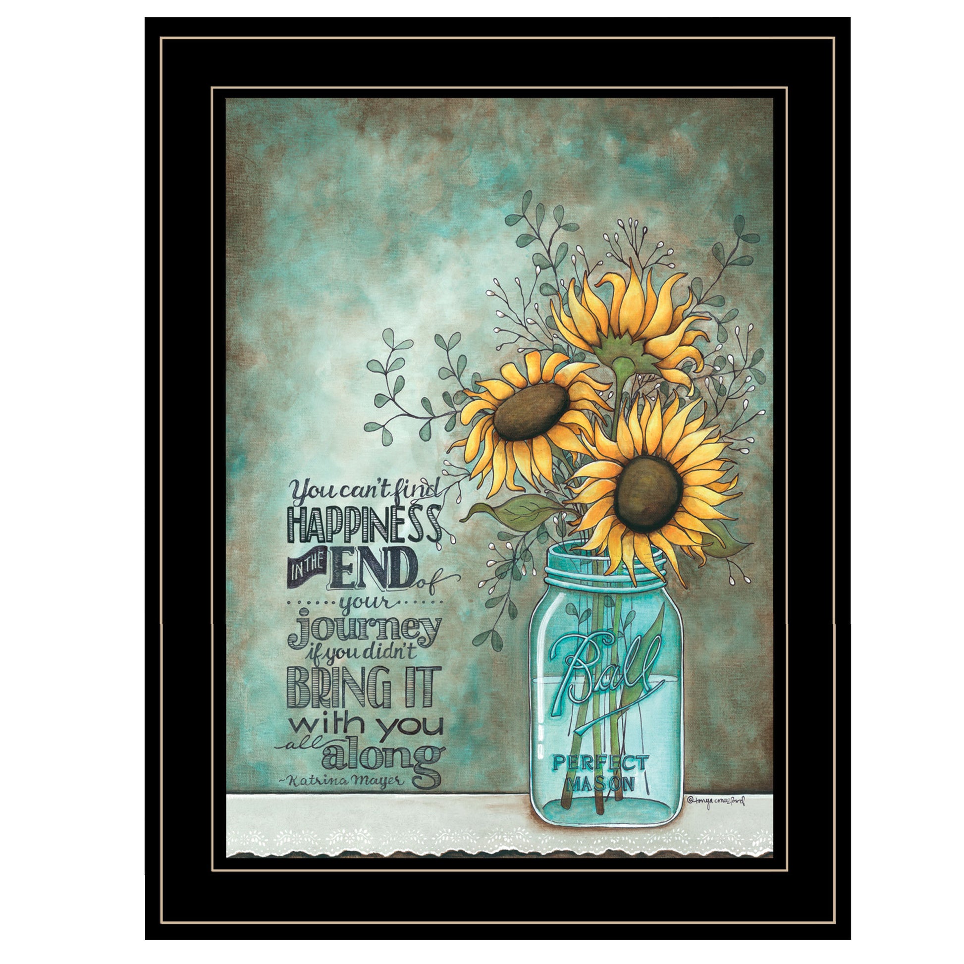 "All Along" by Tonya Crawford, Ready to Hang Framed multicolor-paper