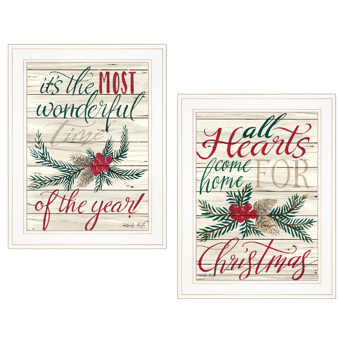 "All Heart Come Home for Christmas" 2 Piece Vignette multicolor-paper