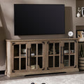 Modern Farmhouse Windowpane Glass Door Tv Stand