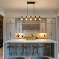 Filep 5 Light Farmhouse Kitchen Island Pendant