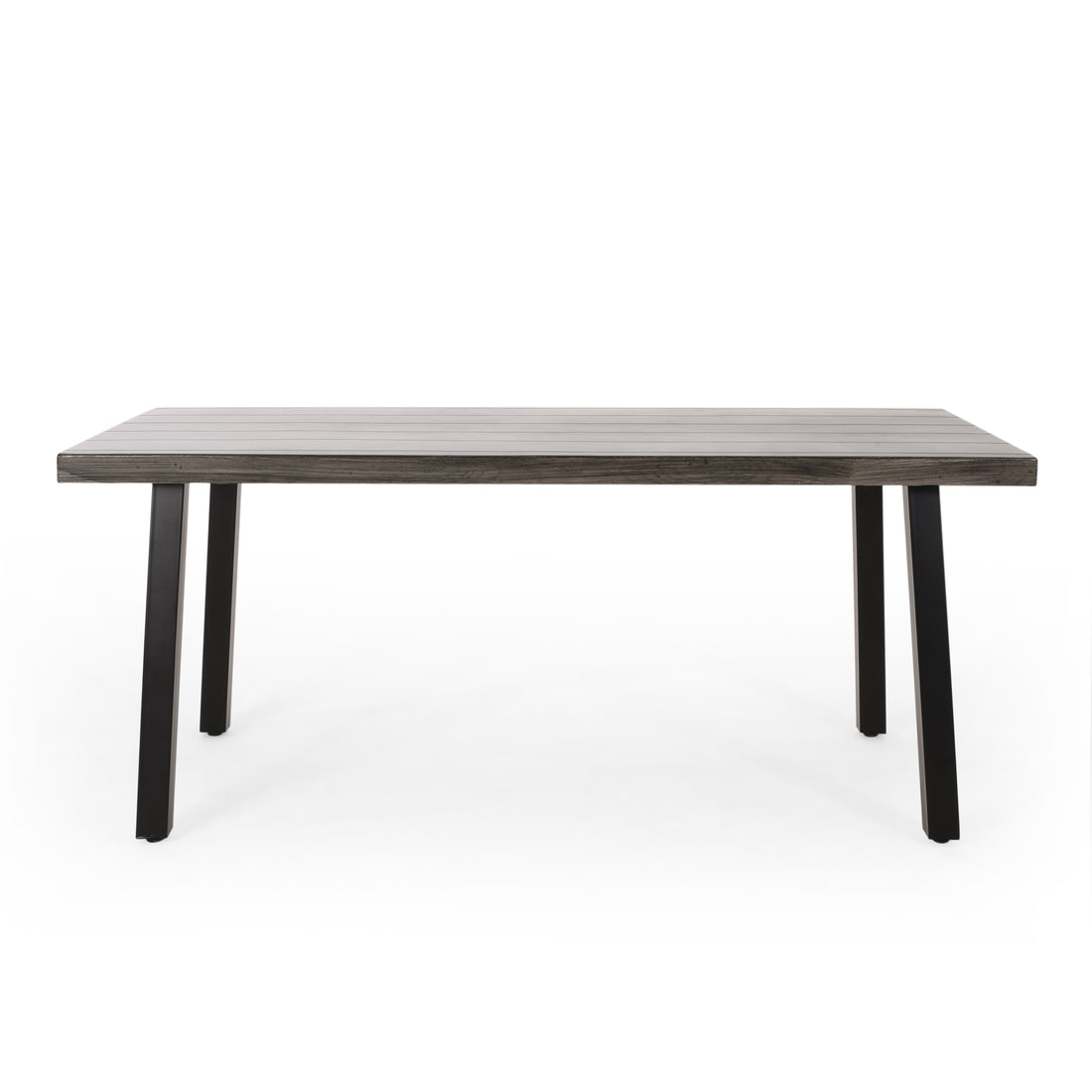 Outdoor Modern Industrial Aluminum Dining Table,