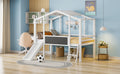 Twin Size Loft Bed With Ladder And Slide, House