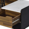 White And Walnut Coffee Table With Lift Top -