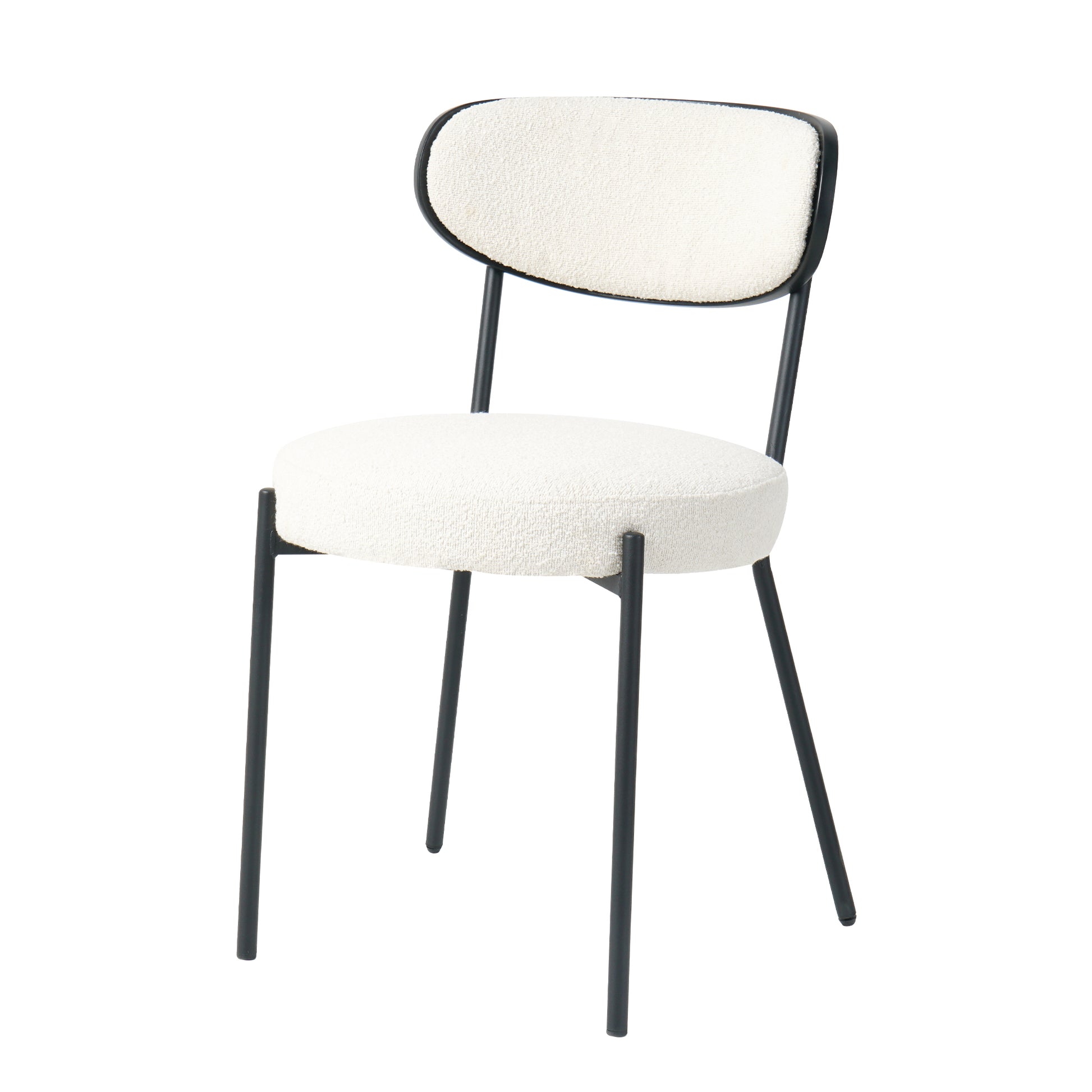 Boucle Modern Kitchen Dining Chair Bentwood