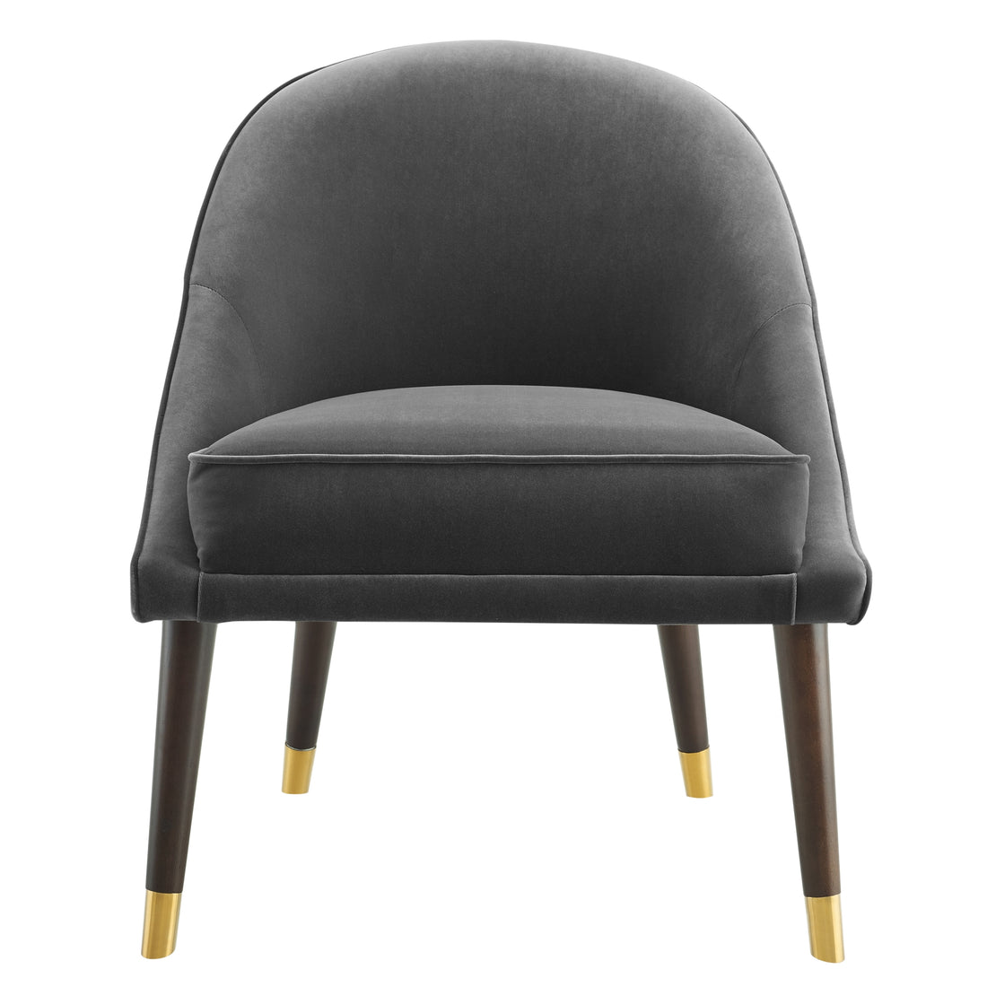 Avalon Velvet Accent Chair Charcoal - Dark Gray