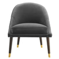 Avalon Velvet Accent Chair Charcoal - Dark Gray