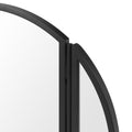 Modern Hinge Round Wall Mirror Black - Black