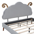 Full Size Upholstered Platform Bed With Sheep