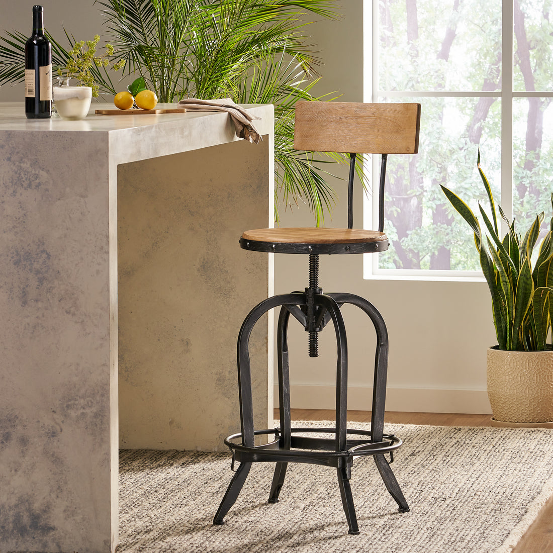 Barstool With Fir Wood