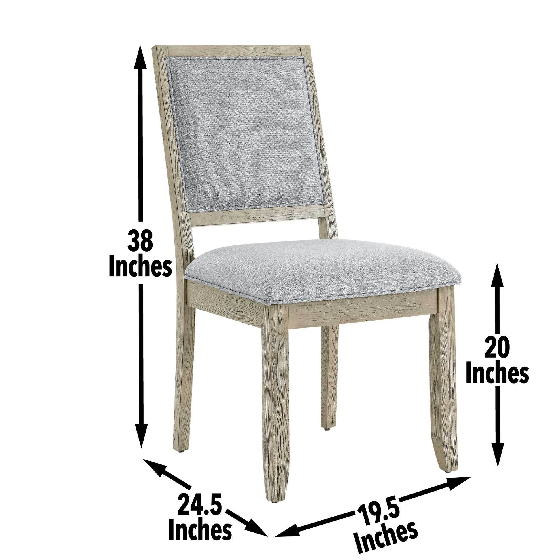 Carena Side Chair Set Of 2 Gray - Brown Wood