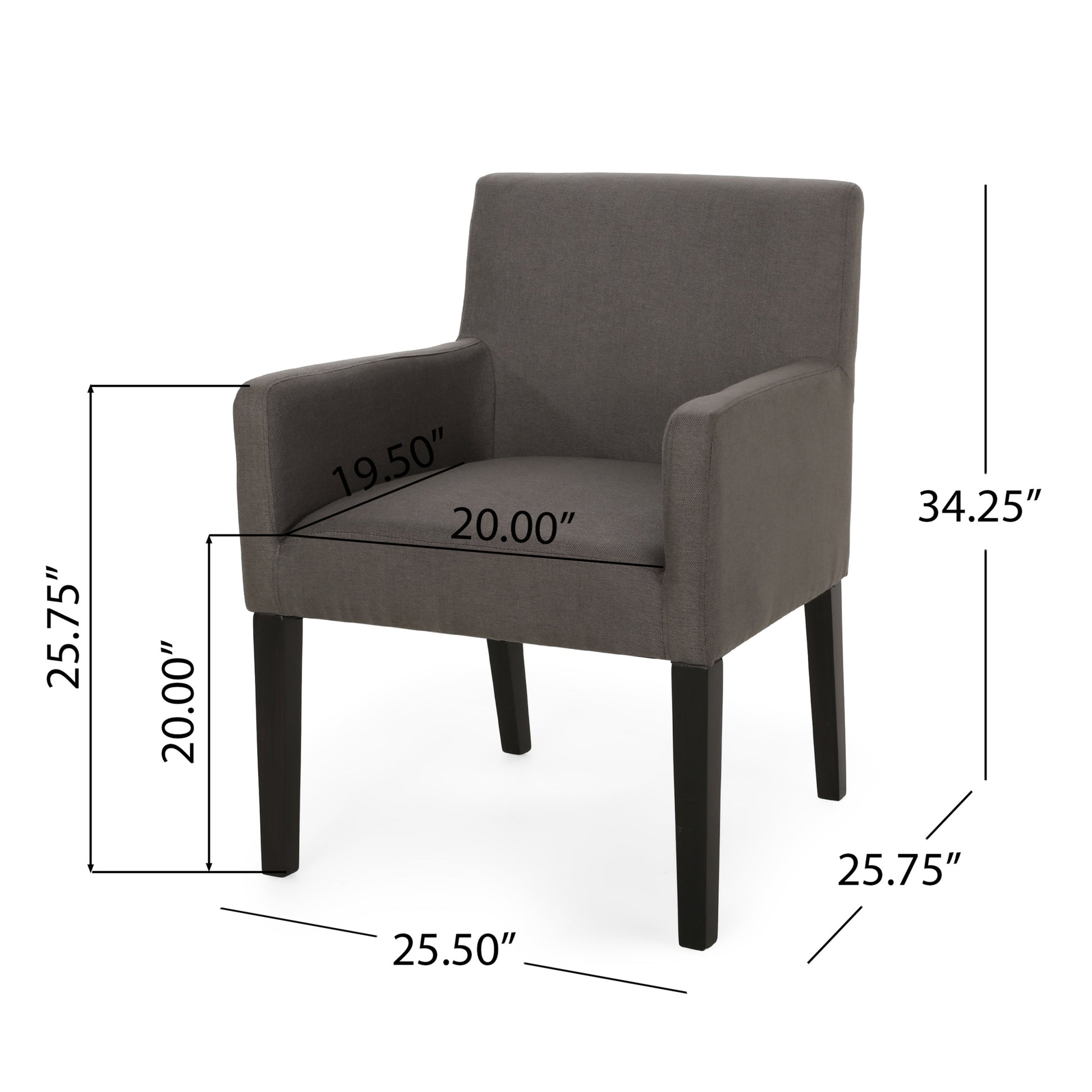 Arm Chair Chairs Furniture Dark Grey Accent