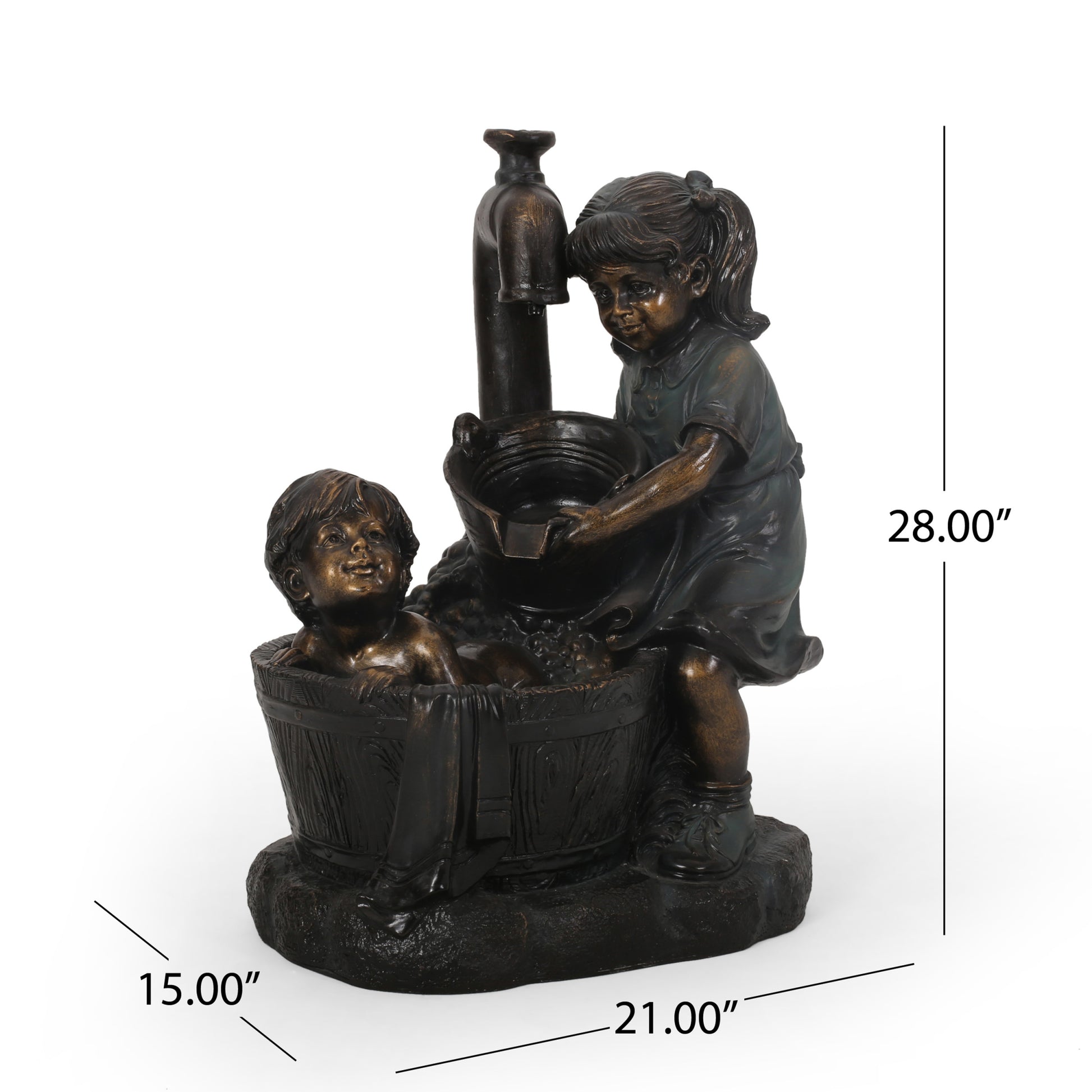 Hermanitos Fountain Outdoor Weather Resistant