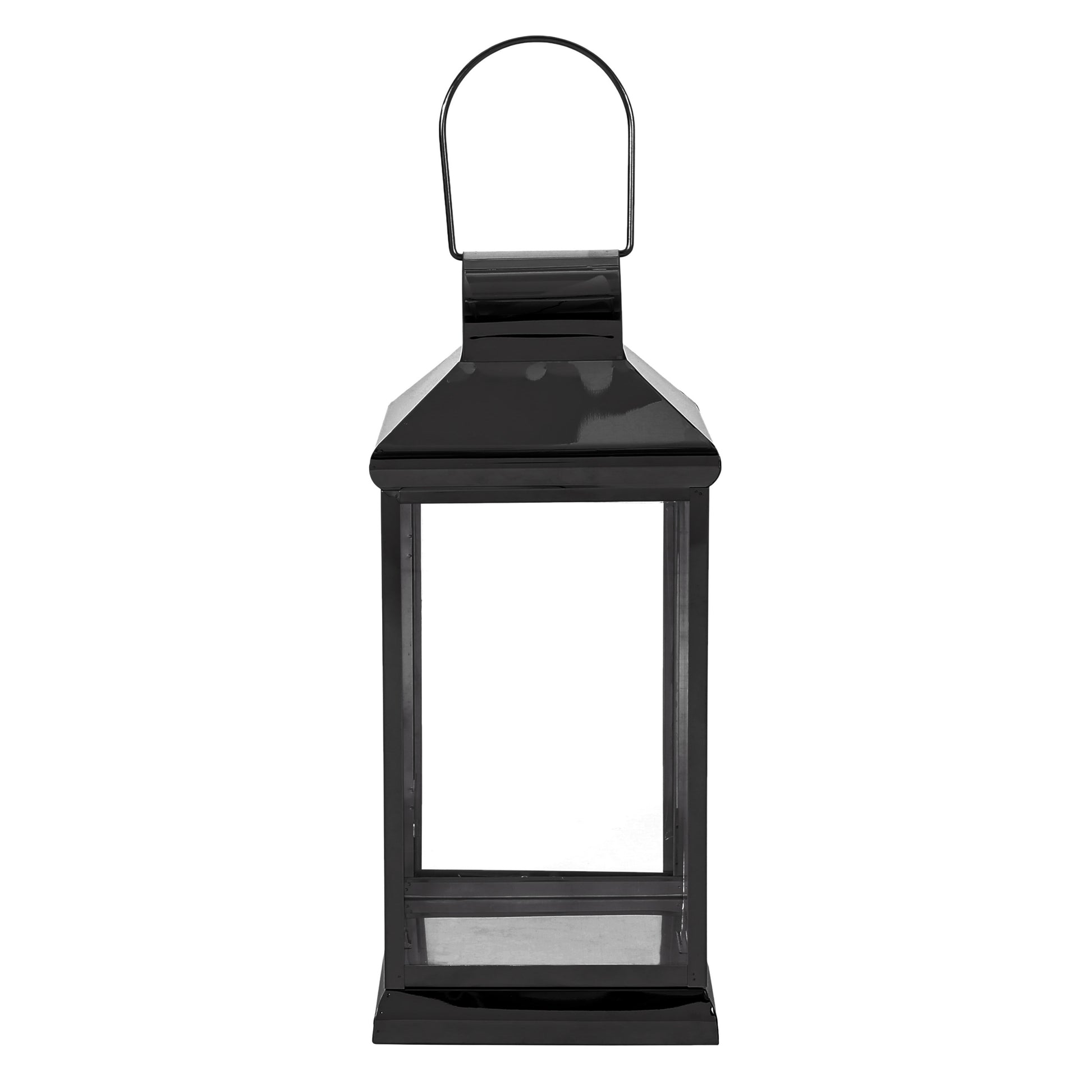 WALTER 16"H STAINLESS STEEL LANTERN black-stainless steel