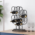 WINE RACK black-metal+mesh