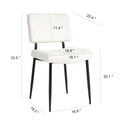 Modern Beige Simple Dining Chair Fabric