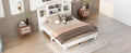 Queen Size Storage Platform Bed Frame With 4 Open