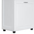 Tall Bathroom Cabinet With Laundry Basket, Large