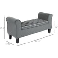 Homcom Button Tufted Storage Ottoman Bench