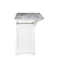 Zermatt Kitchen Island White - White Wood