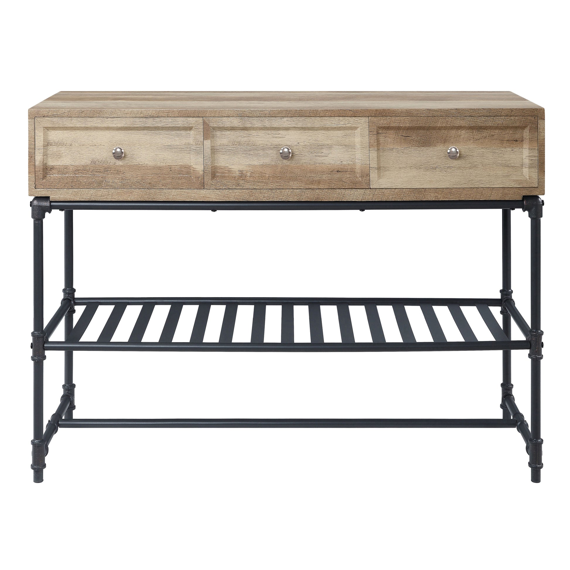 Mankato Oak And Sandy Black Sofa Table - Oak