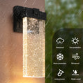 Outdoor waterproof transparent LED crystal wall lamp 2 black-modern-acrylic