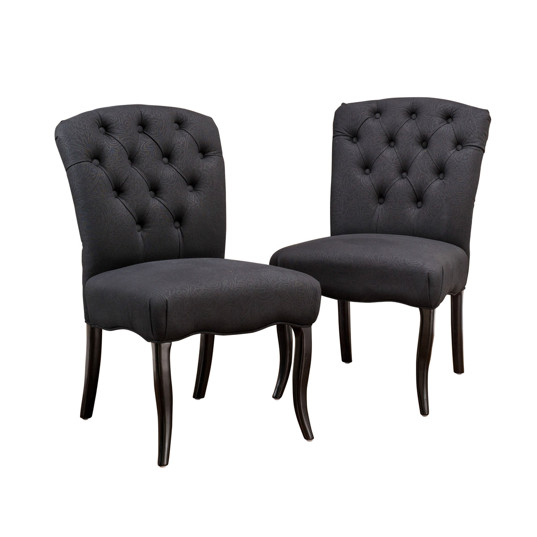 Hayden Kd Dining Chair - Black Wood Fabric