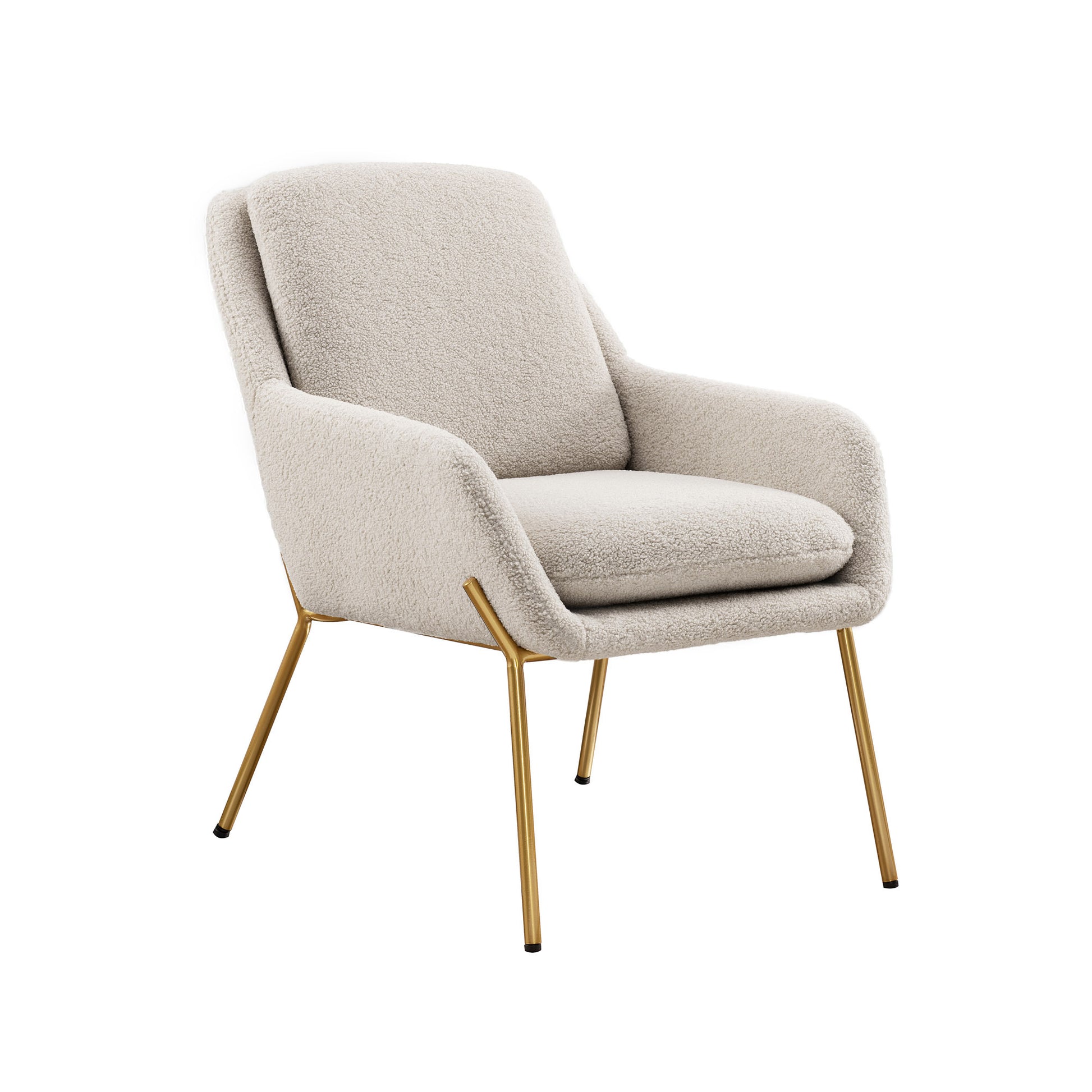 Contemporary Upholstered Boucle Minimalist Accent