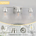 3 Light E26 Base Bathroom Vanity Light Fixtures