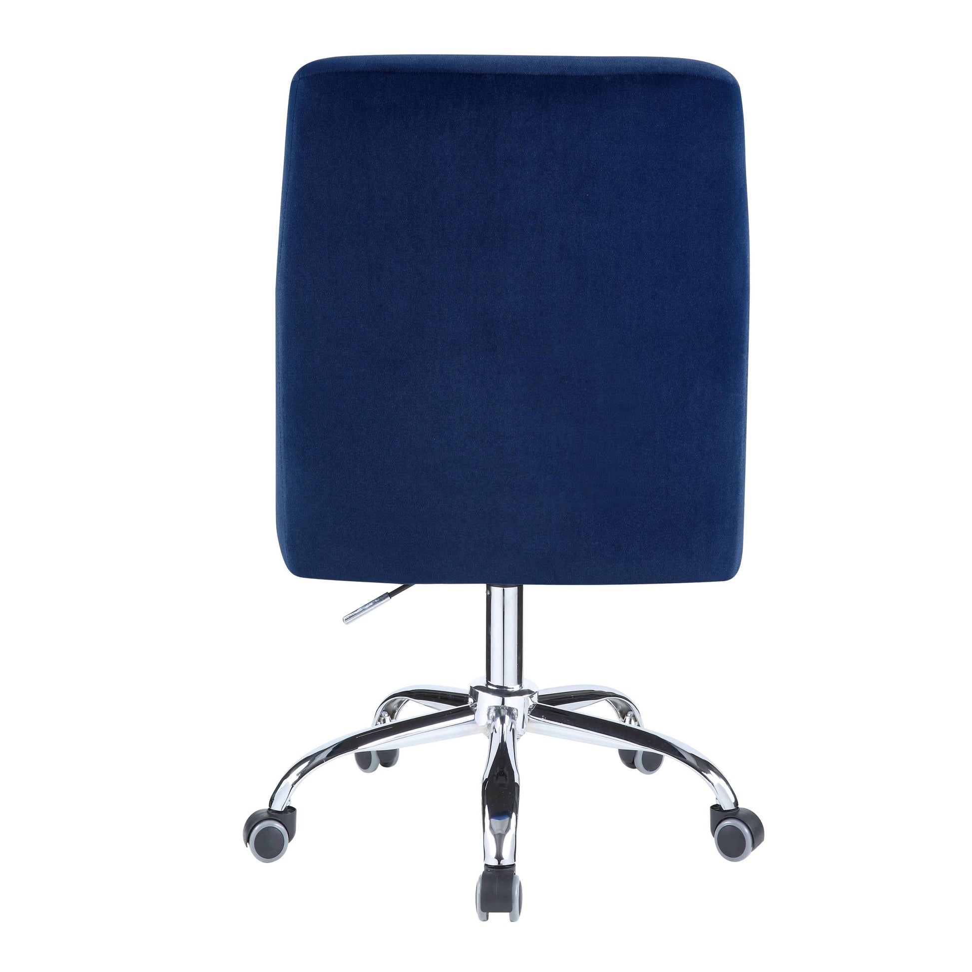 Blue And Chrome Swivel Office Chair With