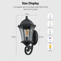 Outdoor Waterproof Glass Retro Wall Lamp 2 pack black-traditional-acrylic