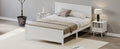 Wood Platform Bed Frame With Headboard, Mattress