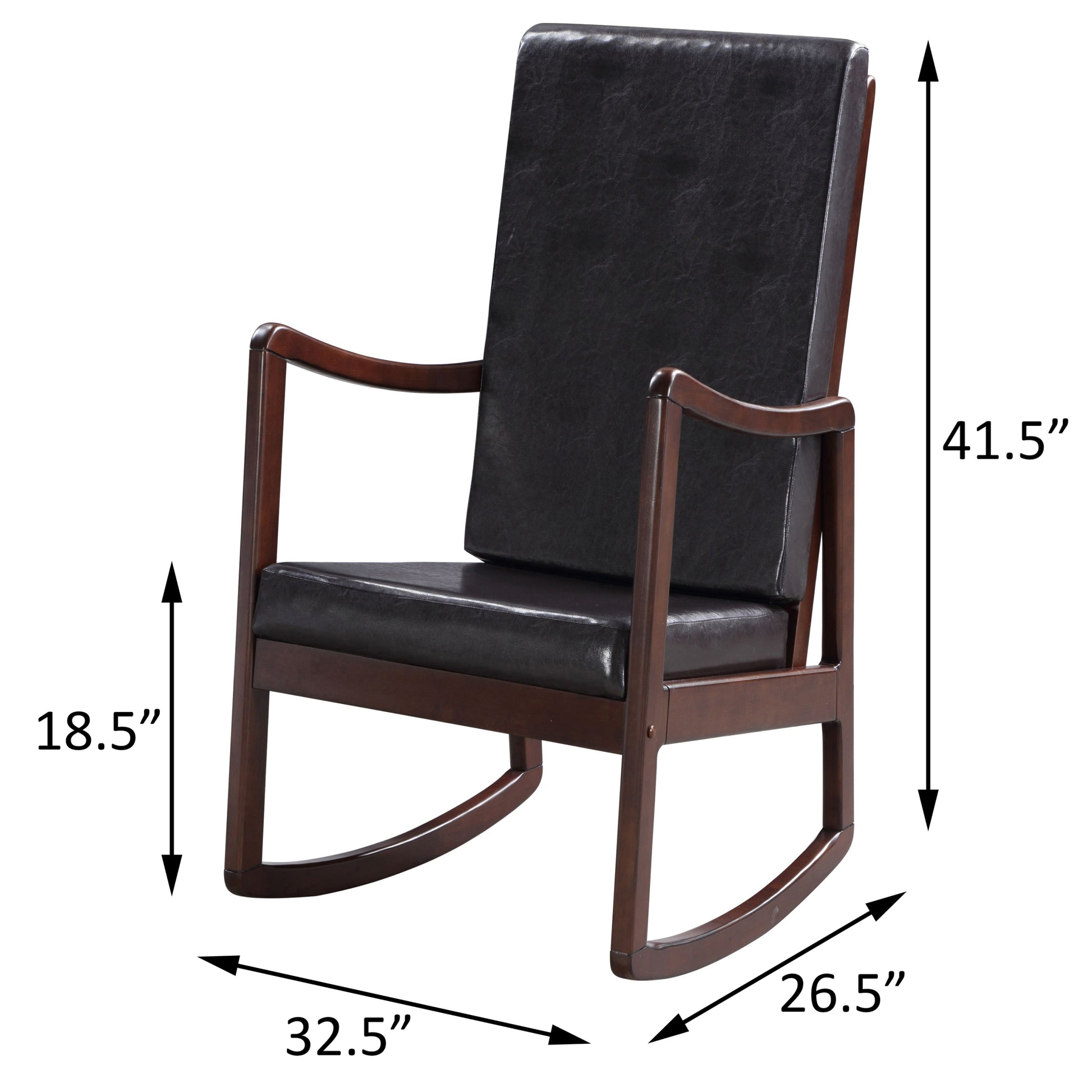 Dark Brown And Espresso Rocking Chair With