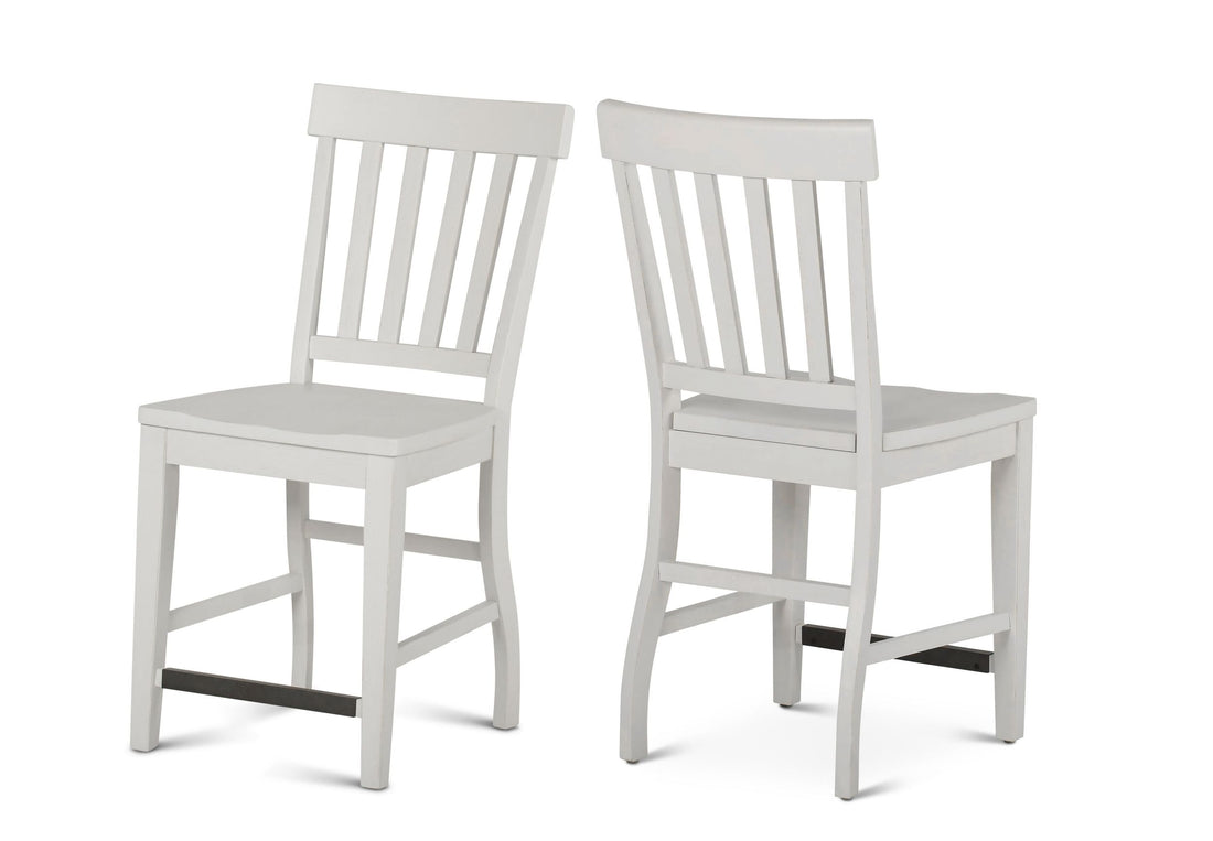 Cayla Counter Chair Set Of 2 White - White Wood