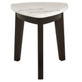 Francis White Marble Top End Table White - White