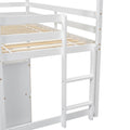 Twin House Loft Bed With Roof Frame, Under Bed -