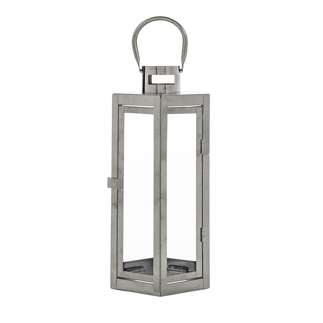 Frank 16"H Stainless Steel Lantern - Silver